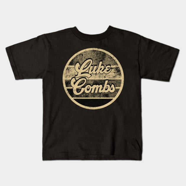 Luke Combs Art drawing Kids T-Shirt by romirsaykojose@